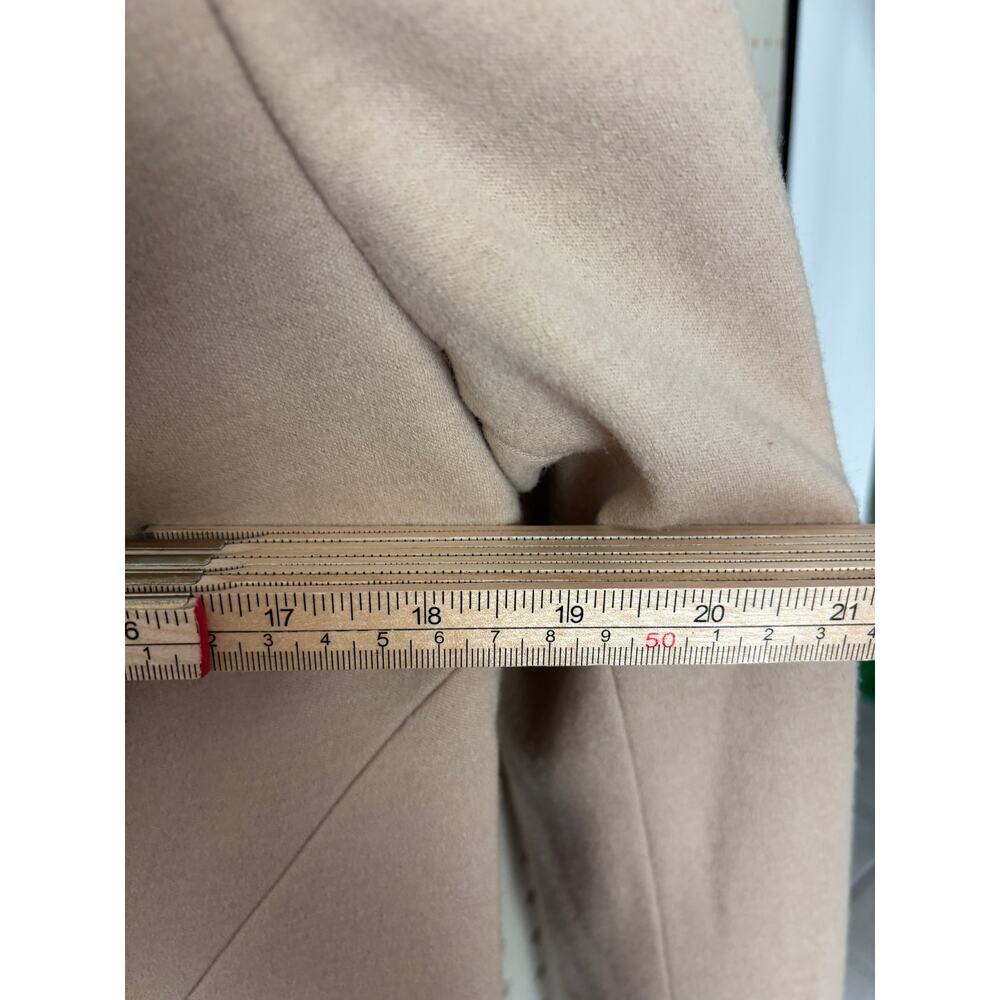 Ann Taylor Wool-Blend Jacket Oversized Collar Blonde Coffee Quiet Luxury Size 10 - Picture 6 of 8